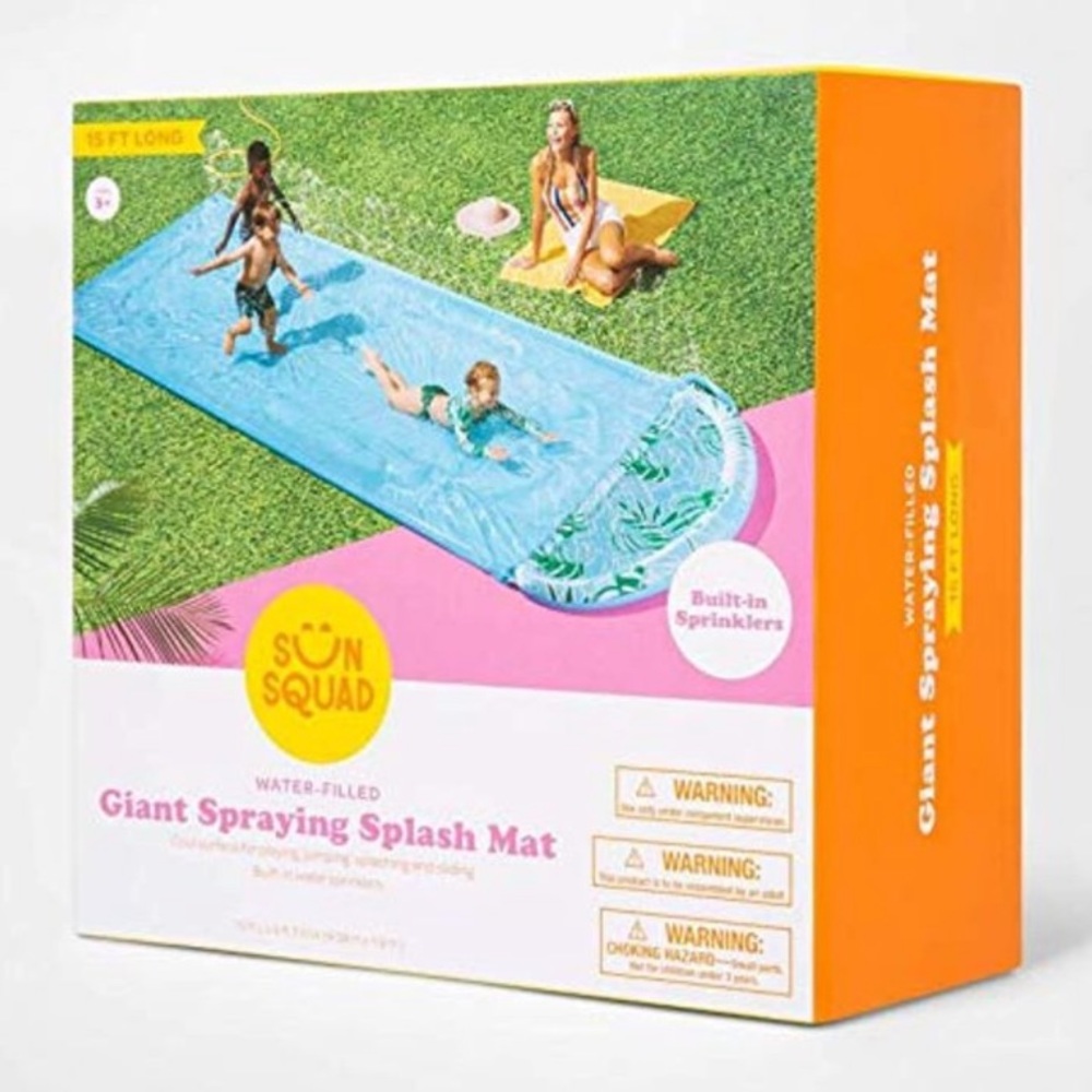 COPY - NWT Sun Squad Water Slide Spraying Sprinkler Splash Mat